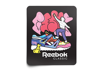 Illustration for Reebok design illustration vector