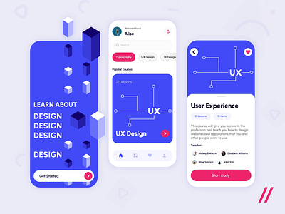 Education App android mobile animation app app design app interaction course design e learning education elearning interface inyeraction ios app mobile online online learning study ui uiux ux