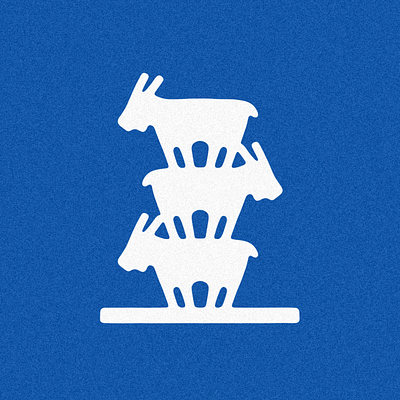 Stacked Goats Illustration blue branding design font goat goats illustration jamescoffman lockup logo