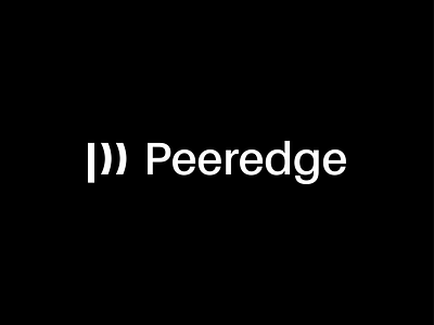 Peeredge Logo Design brand branding broadcast connect connectivity design edge icon identity lettermark logo minimalist monogram p signal type typography