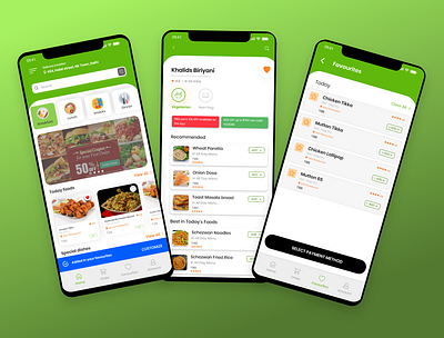 Kitchen App (Home Screen) 2020 trend 2021 app branding card clean design flat food green home screen homepage kitchen app kitchen ui minimalist mobile mobile ui simple ui ux