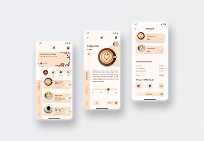 Coffee Shop Mobile UI Design coffee coffee shop mobile ui design uiux ux