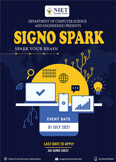 NIET Quiz Event branding graphic design motion graphics