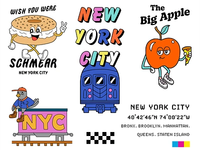 NYC Mascot Character Designs for Summit One Vanderbilt character character design city hat illustration mascot merch new york new york city nyc t shirt train urban