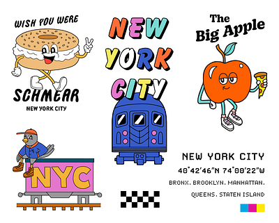 NYC Mascot Character Designs for Summit One Vanderbilt character character design city hat illustration mascot merch new york new york city nyc t shirt train urban