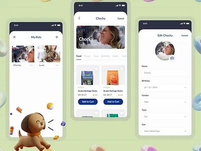 Pet profile - Petzone App app design ui ux