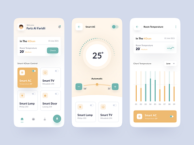 Smart KOsan Apps ac android app apps ios kendali lamp mobile mobile app smarhome smart smart home smart room system kendali temperature tv ui design