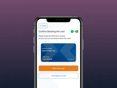 Confirm blocking ... app card design iphone x mobile ui