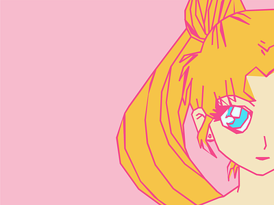 Usagi Tsukino adorable anime character cute girly illustration kawaii pink saf san antonio usagi