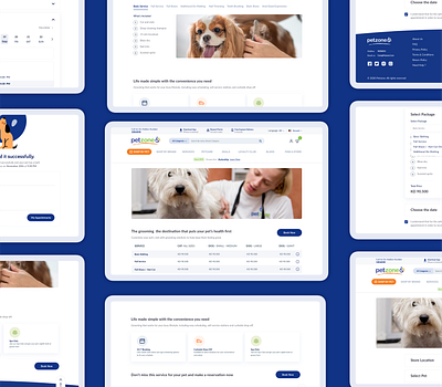 Pet Grooming - Petzone Web app design ui ux