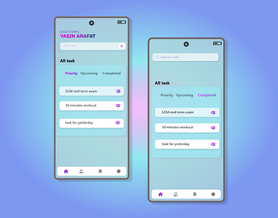 Daily task interface design