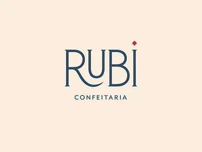 Logo for Rubi art nouveau branding coffee shop identity logo retro sophisticated vector