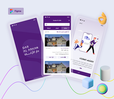 SAK Properties - Dar Al Arkan app design ui ux