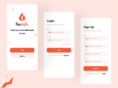 Food Delivery App app ui user interface