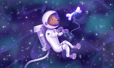 Spacial Dog adobe photoshop design digital art illustration