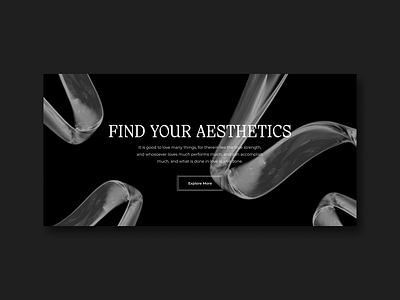 Aesthetics Main Screen Concept 3d black blackandwhite bw clean concept dailyui design graphic design inspiration mainscreen minimalism shapes typography ui uiux web webdesign