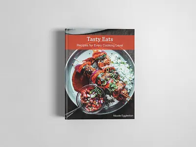 Tasty Eats Cookbook Cover graphic design typography