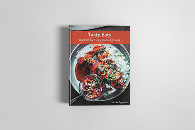 Tasty Eats Cookbook Cover graphic design typography