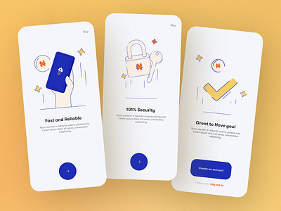 Onboarding app branding design illustration logo mobile app onboarding onboarding flow ui uidesign userflow ux uxdesignmastery vector