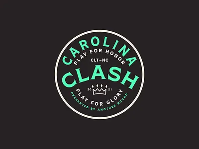 Carolina Clash Badge badge branding crest disc golf frisbee illustration letters lockup logo patch typography