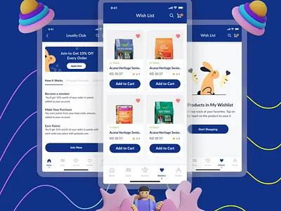 Wish List - Petzone app app branding design illustration ui ux