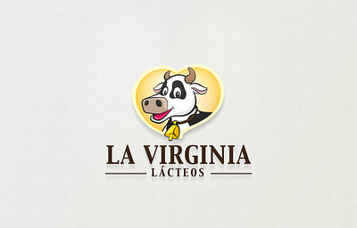 La Virginia branding cow logo logotipo milk shot vector