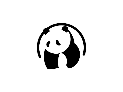 Panda Logo - Daily Logo Challenge #03 dailylogochallenge golden ratio logo logomark minimalist logo panda vector