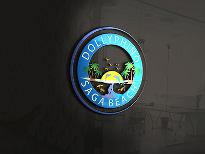 Dolphino Saga Beach ( Logo Design ) 3d animation brand design branding graphic design illustration logo logodesign motion graphics