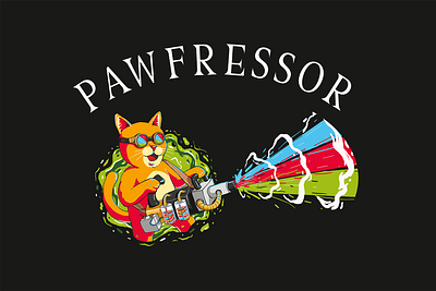 Scientist Cat alchemist animal cartoon cat character color experiment funny gun illustration laser logo minigun paw pet portal professor rick and morty scientist vector