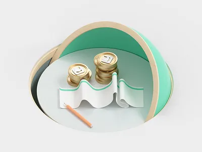 ScholarMe - 3D Renders 3d bank c4d cinema coins finance fintech neobank octane wood