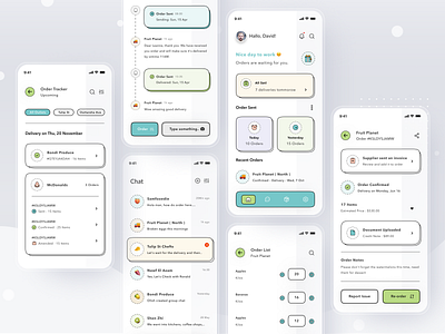 Procurement Order App app automate buy card clean design ios manage mobile order procurement profile rent sell stock supplier system ui