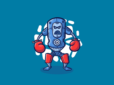 BOXING DROID android behance box boxing cartoon cartoon character cartoon illustration cartooning character art character artist character design character designer design doodle droid illustration mech mechanized procreate robot