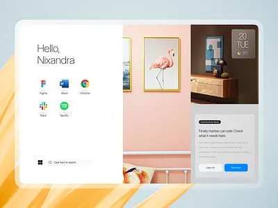 Windows 11 UI - Tablet Version fluent mobile operating system web design windows windows 11