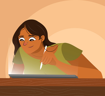 iPadding :p adobe illustrator artist design illustration illustrator india indian woman ipad vector artwork woman