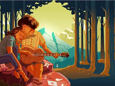 Musically Couple graphic design