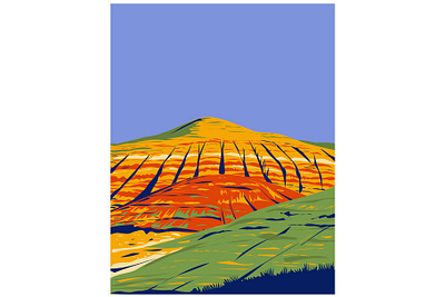 Painted Hills Within John Day Fossil Beds National Monument WPA landscape