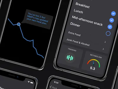 MetPro Basic App app design fitness ui ux
