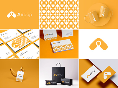 Airdrop Branding airdrop blockchain branding gradient icon identity logo