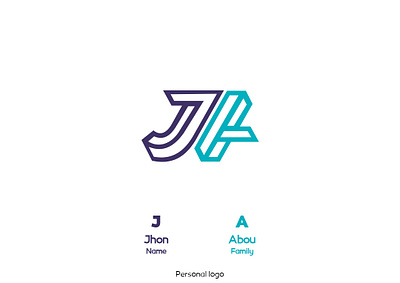 Jhon Abou personal logo branding graphic design logo