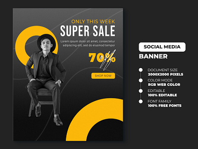 Fashion Sale Banner | Fashion Web Banner Templates banner banner mockup banner templates banners branding design fashion banner free download header illustration social social media banner typography web banner web banner design website banner