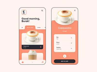 Coffee Shop App app coffee graphic design mobile product shop ui ux