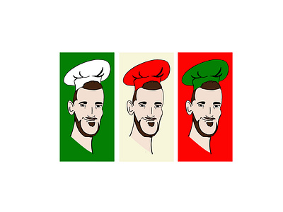 Italian chef illustrations app branding design graphic design illustration logo typography ui ux vector