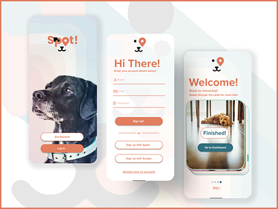 Spot! Dog Walking App app branding design graphic design illustration logo product design ui us ux website