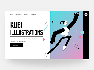 Kubi Illustrations ✨ 18design amazing character illustration characters clean clean ui geometry geometry illustration illustration minimalism trend2021 trendy ui uidesign unique