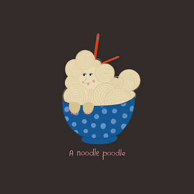 A Noodle Poodle affinity designer design dog illustraion poodle procreate