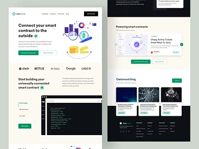 Blockchain decentralized website cloud storage data mangment illustration website product design web design