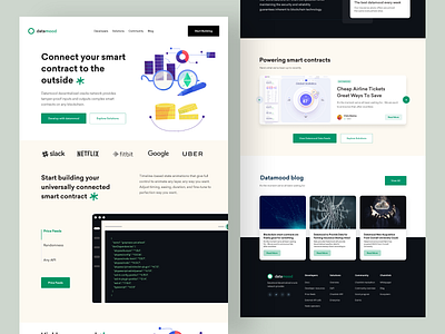 Blockchain decentralized website cloud storage data mangment illustration website product design web design