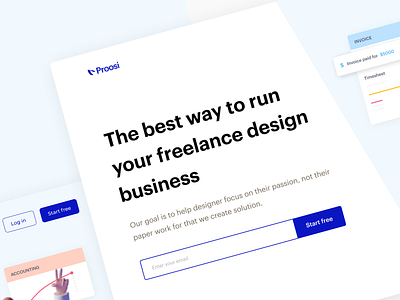 Proosi shot 2 3d business clean flat illustration landing page minimal platform ui ui design uiux ux ux design web design webdesign website