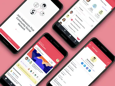 Neighborhood - Social Community Social Network concept mobile mobile app mockup social media