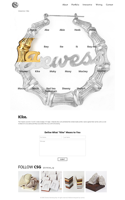 Chelsea Steinberg Gay Web Design blog branding graphic design portfolio ui web design